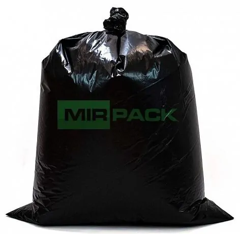 Пакеты для мусора 240 л, 100 мкм, ПВД, в пачках 50 шт, черные - Вид 1