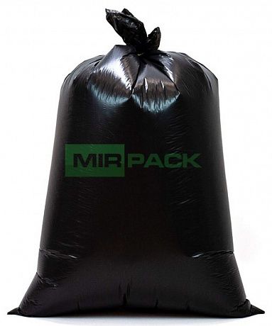 Мешки для мусора 120 л, 60 мкм, черные, в пачках 100 шт. 2х слойные - Вид 1
